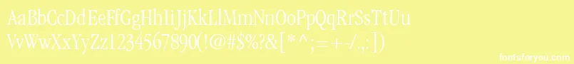 GaramondlightcondsskRegular Font – White Fonts on Yellow Background