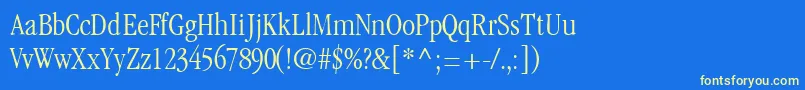 GaramondlightcondsskRegular Font – Yellow Fonts on Blue Background