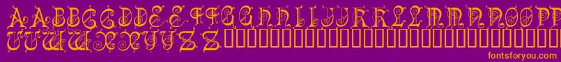 Kingdomcome Font – Orange Fonts on Purple Background