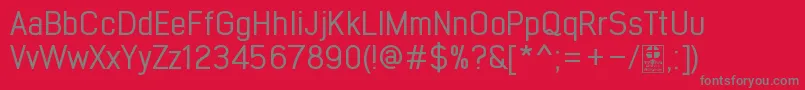 EarlyTimesRegularDemo-Schriftart – Graue Schriften auf rotem Hintergrund