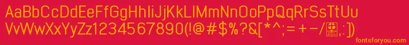 EarlyTimesRegularDemo Font – Orange Fonts on Red Background