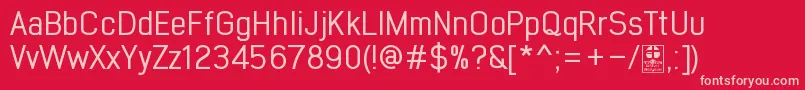 EarlyTimesRegularDemo Font – Pink Fonts on Red Background