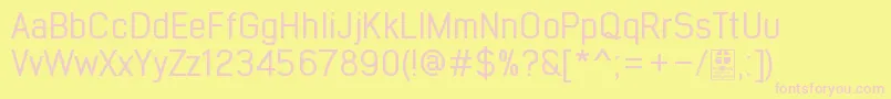 EarlyTimesRegularDemo Font – Pink Fonts on Yellow Background