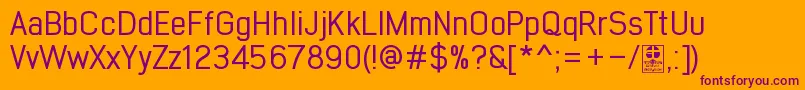 EarlyTimesRegularDemo Font – Purple Fonts on Orange Background