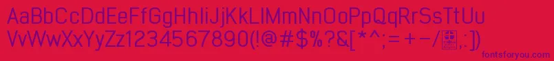 EarlyTimesRegularDemo Font – Purple Fonts on Red Background