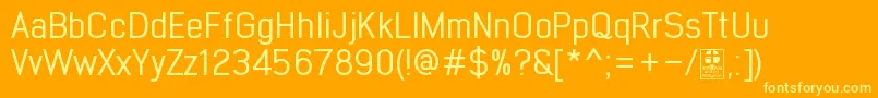 EarlyTimesRegularDemo Font – Yellow Fonts on Orange Background