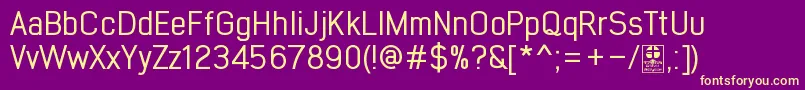 EarlyTimesRegularDemo Font – Yellow Fonts on Purple Background