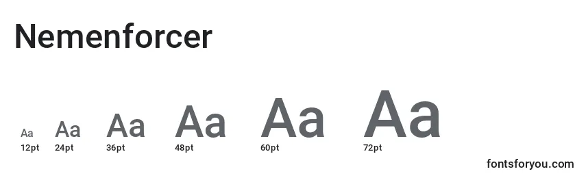Размеры шрифта Nemenforcer