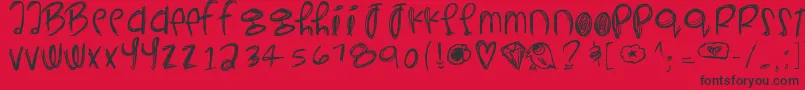 Yeahyeahyeahs Font – Black Fonts on Red Background