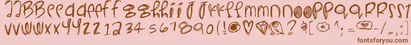 En savoir plus sur la police Yeahyeahyeahs Police Yeahyeahyeahs – polices brunes sur fond rose