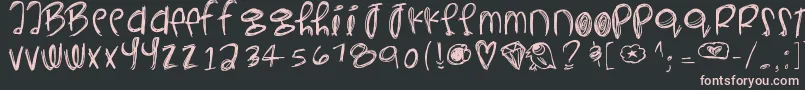 Yeahyeahyeahs Font – Pink Fonts on Black Background