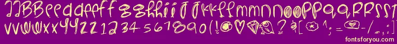 fuente Yeahyeahyeahs – Fuentes Amarillas Sobre Fondo Morado
