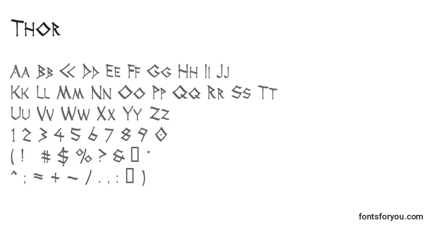 Thorフォント–アルファベット、数字、特殊文字