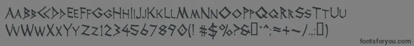 フォントThor – 黒い文字の灰色の背景