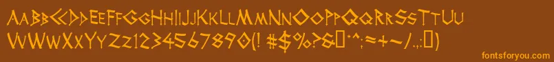 Thor Font – Orange Fonts on Brown Background