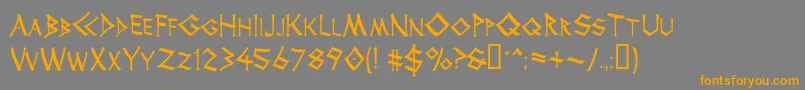 Thor Font – Orange Fonts on Gray Background