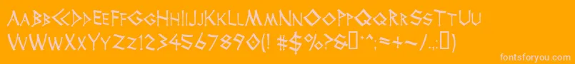 Thor Font – Pink Fonts on Orange Background