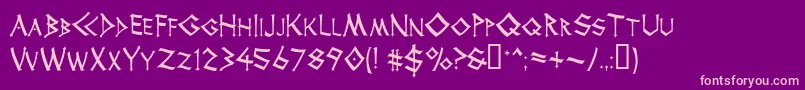 Thor Font – Pink Fonts on Purple Background