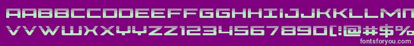 Phoeniciahalf Font – Green Fonts on Purple Background