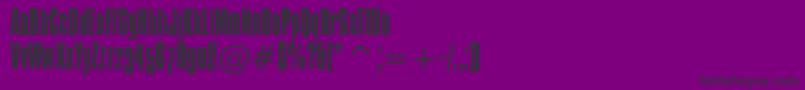 フォントIbiza – 紫の背景に黒い文字