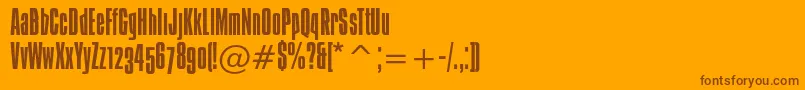 Ibiza Font – Brown Fonts on Orange Background