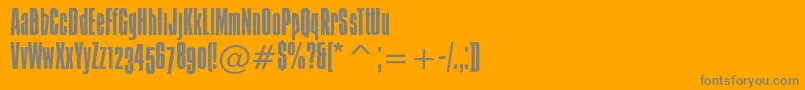 Ibiza-Schriftart – Graue Schriften auf orangefarbenem Hintergrund