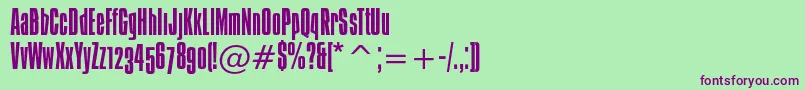 Ibiza Font – Purple Fonts on Green Background