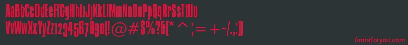 Ibiza Font – Red Fonts on Black Background