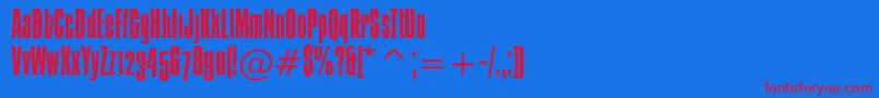 Ibiza Font – Red Fonts on Blue Background