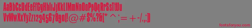 Ibiza Font – Red Fonts on Gray Background