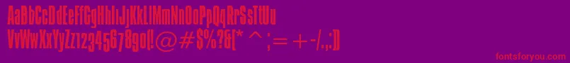 Ibiza-Schriftart – Rote Schriften auf violettem Hintergrund