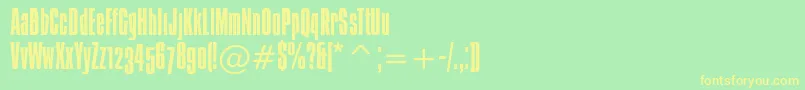 Ibiza Font – Yellow Fonts on Green Background