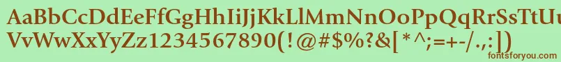 GiovannistdBold Font – Brown Fonts on Green Background