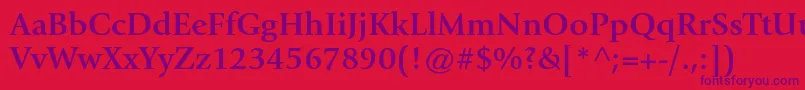 GiovannistdBold Font – Purple Fonts on Red Background