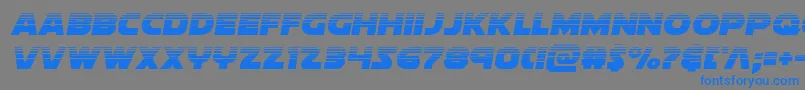 フォントSoloisthalf – 灰色の背景に青い文字