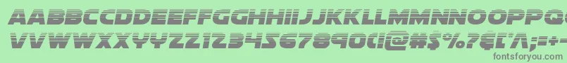 フォントSoloisthalf – 緑の背景に灰色の文字