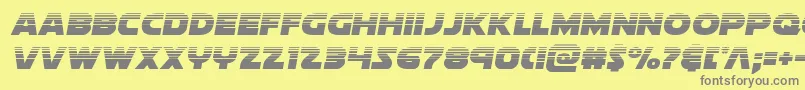 フォントSoloisthalf – 黄色の背景に灰色の文字