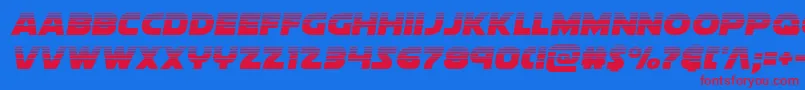 Soloisthalf Font – Red Fonts on Blue Background
