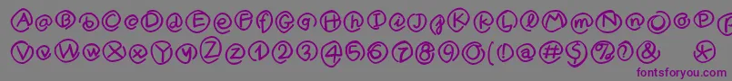 Шрифт MklammeraffenMedium – фиолетовые шрифты на сером фоне