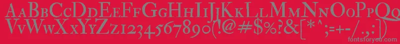 ImFellDoublePicaRomanSc Font – Gray Fonts on Red Background