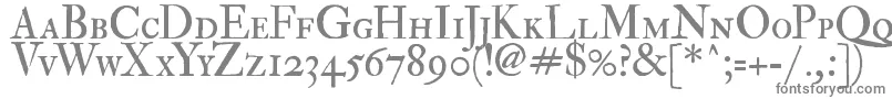 フォントImFellDoublePicaRomanSc – 白い背景に灰色の文字