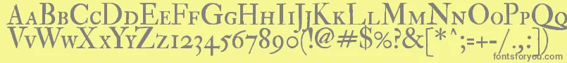 ImFellDoublePicaRomanSc Font – Gray Fonts on Yellow Background