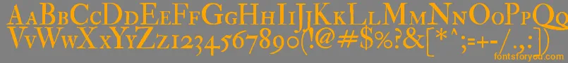 ImFellDoublePicaRomanSc Font – Orange Fonts on Gray Background