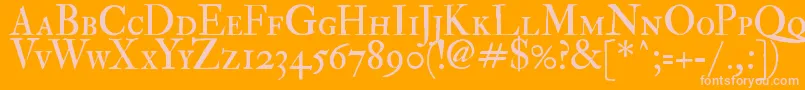 ImFellDoublePicaRomanSc Font – Pink Fonts on Orange Background