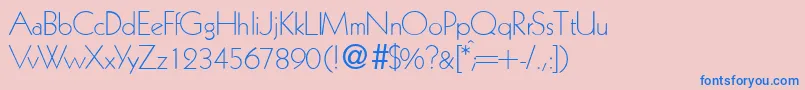 KabinlightdbNormal Font – Blue Fonts on Pink Background