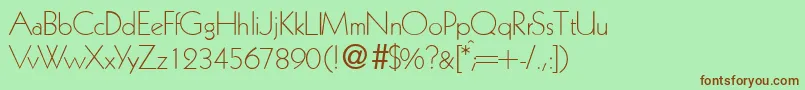 KabinlightdbNormal Font – Brown Fonts on Green Background