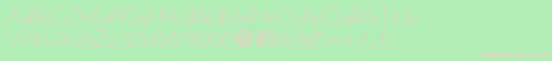 KabinlightdbNormal Font – Pink Fonts on Green Background