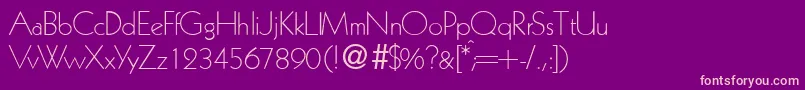 KabinlightdbNormal Font – Pink Fonts on Purple Background