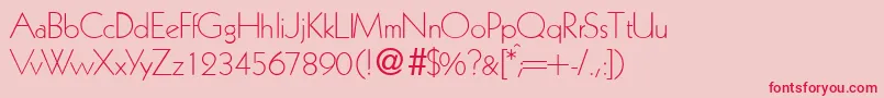 KabinlightdbNormal Font – Red Fonts on Pink Background