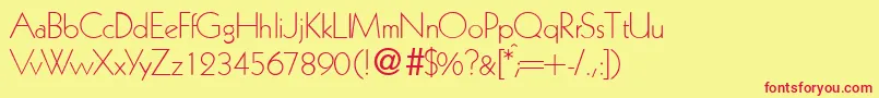 KabinlightdbNormal Font – Red Fonts on Yellow Background